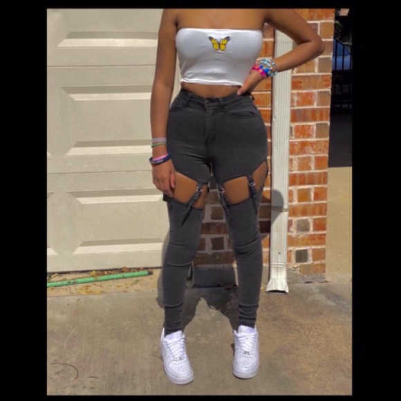 fashion nova buckle jeans